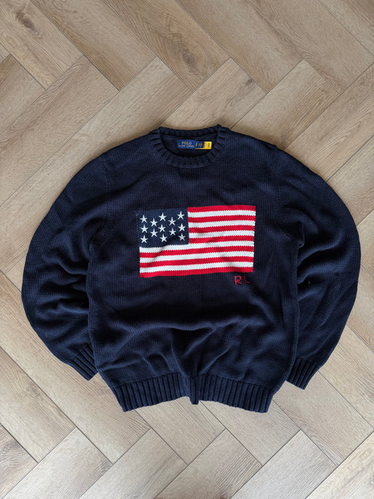 RLR Navy Flag Knit