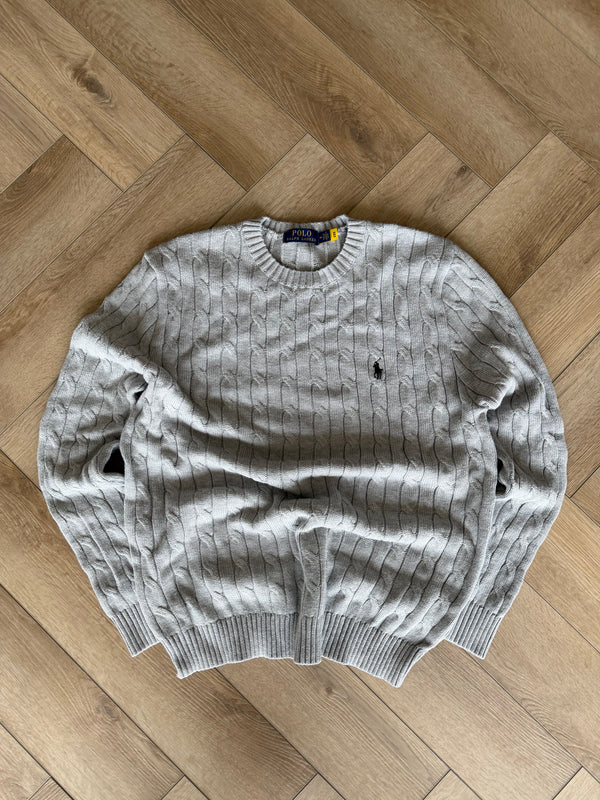 RLR Grey Cable Knit