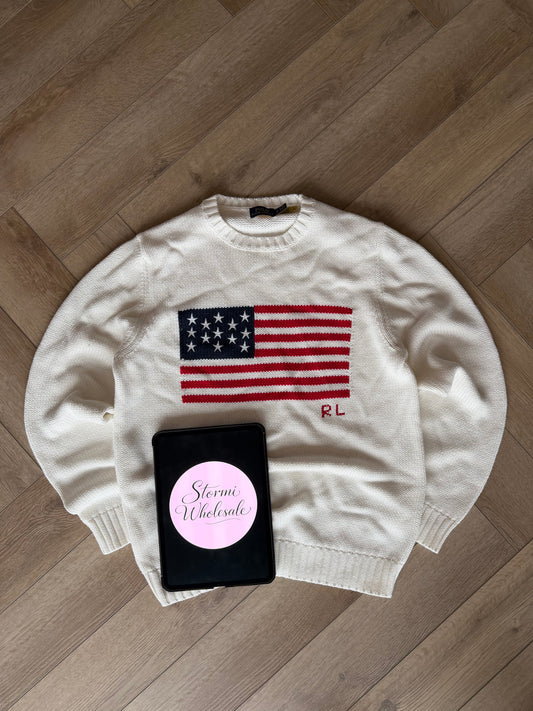 RLR White Flag Knit